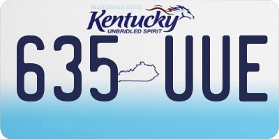 KY license plate 635UUE