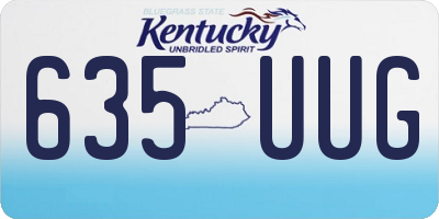 KY license plate 635UUG
