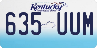 KY license plate 635UUM