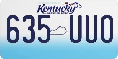 KY license plate 635UUO