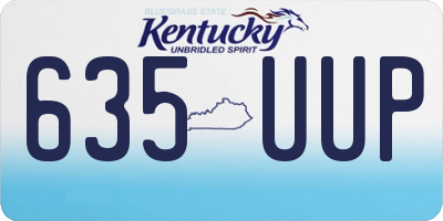 KY license plate 635UUP