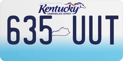 KY license plate 635UUT