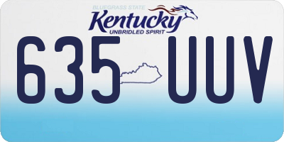 KY license plate 635UUV