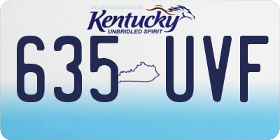 KY license plate 635UVF