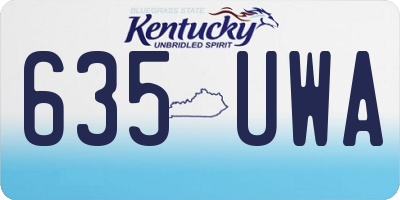 KY license plate 635UWA