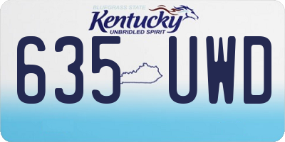 KY license plate 635UWD