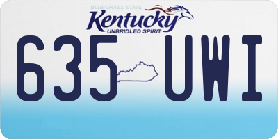 KY license plate 635UWI