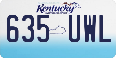 KY license plate 635UWL