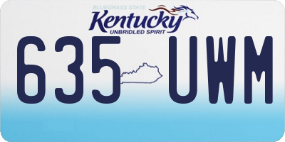 KY license plate 635UWM