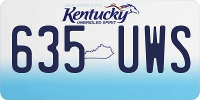 KY license plate 635UWS