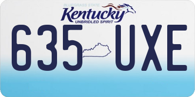 KY license plate 635UXE