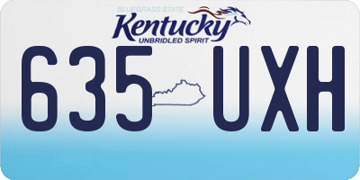 KY license plate 635UXH
