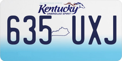 KY license plate 635UXJ