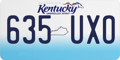 KY license plate 635UXO