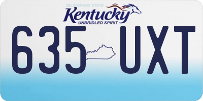 KY license plate 635UXT