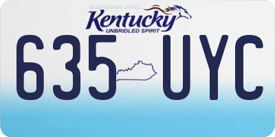 KY license plate 635UYC