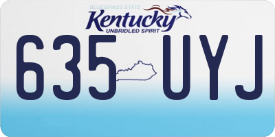 KY license plate 635UYJ