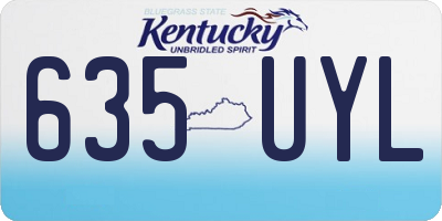 KY license plate 635UYL