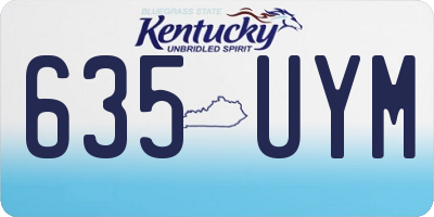 KY license plate 635UYM