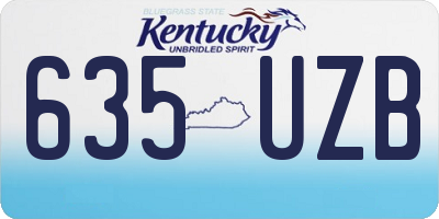 KY license plate 635UZB