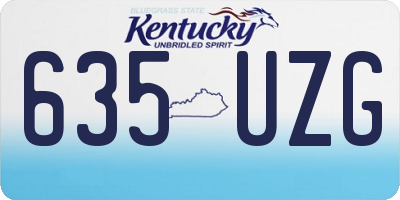 KY license plate 635UZG