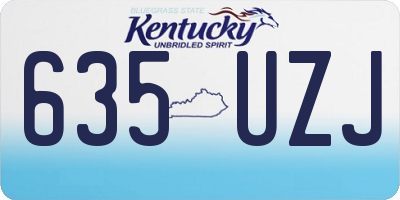 KY license plate 635UZJ