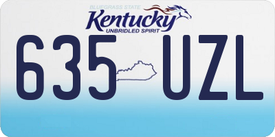 KY license plate 635UZL