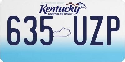 KY license plate 635UZP