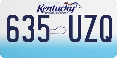 KY license plate 635UZQ