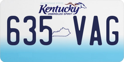 KY license plate 635VAG