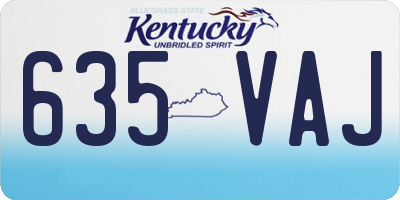 KY license plate 635VAJ