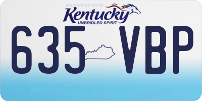 KY license plate 635VBP