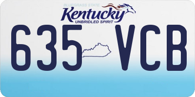 KY license plate 635VCB