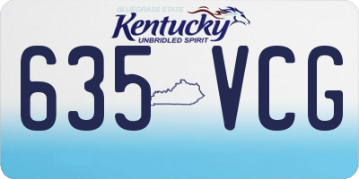 KY license plate 635VCG