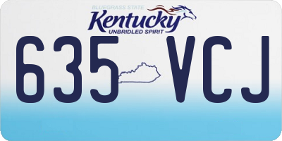 KY license plate 635VCJ