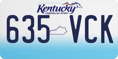 KY license plate 635VCK