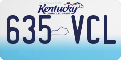 KY license plate 635VCL