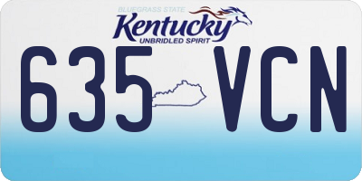 KY license plate 635VCN