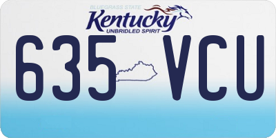 KY license plate 635VCU