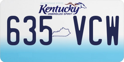 KY license plate 635VCW