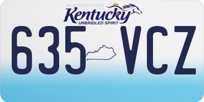 KY license plate 635VCZ