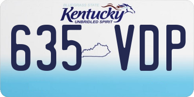 KY license plate 635VDP