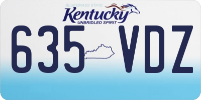 KY license plate 635VDZ