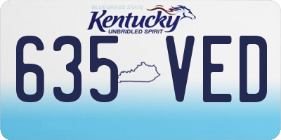 KY license plate 635VED