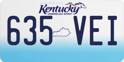 KY license plate 635VEI