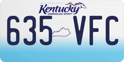 KY license plate 635VFC