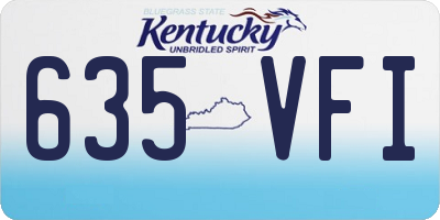 KY license plate 635VFI
