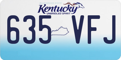 KY license plate 635VFJ