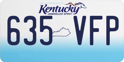 KY license plate 635VFP