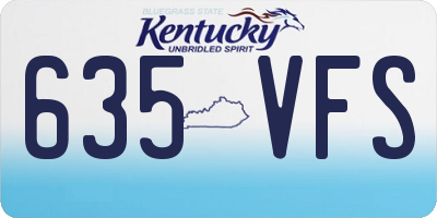 KY license plate 635VFS